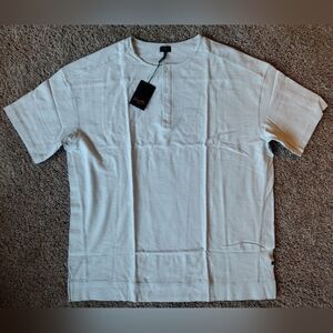 Good Man Brand Men's White Henley Shirt XL NWT